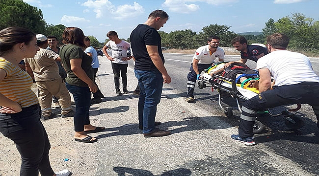 Çan'da trafik kazası: 1 yaralı