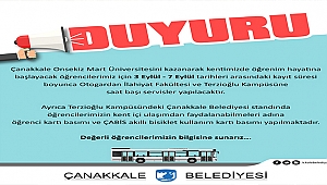 Çanakkale Belediyesinden ÇOMÜ'lü Öğrencilere Ulaşım Desteği