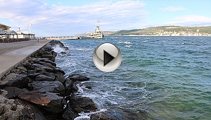 Çanakkale'de deniz ulaşımına Kestane Karası Fırtınası engeli