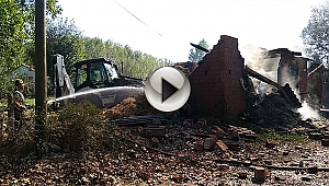 Çanakkale'de samanlık yangını!