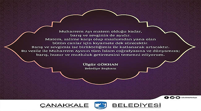 GÖKHAN; "MUHARREM AYI MATEM OLDUĞU KADAR BARIŞ VE SEVGİNİN DE AYIDIR"