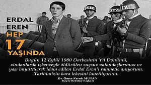 KEPEZ BELEDİYE BAŞKANI ÖMER FARUK MUTAN'IN 12 EYLÜL MESAJI