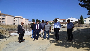 Vali Orhan TAVLI, Gökçeada Devlet Hastanesi İnşaatında İncelemelerde Bulundu