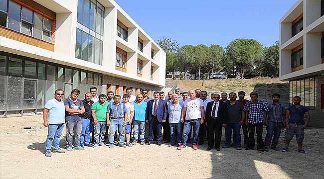 Vali Orhan TAVLI, Gökçeada Liseler Kampüsünde İncelemelerde Bulundu