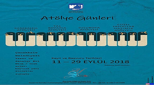 Yazar Ve Sanatçı Evi Atölyelerine Kayıtlar Başlıyor