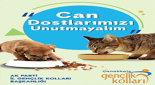 AK Parti Çanakkale İl Gençlik Kolları'ndan 'Can Dostlarımızı Koruyalım' projesi