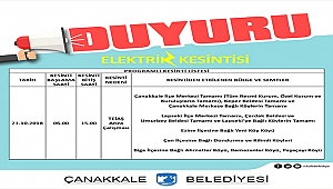 Dikkat Elektrik Kesintisi!