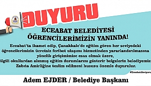 Eceabat Belediyesi Öğrencilerin Yanında