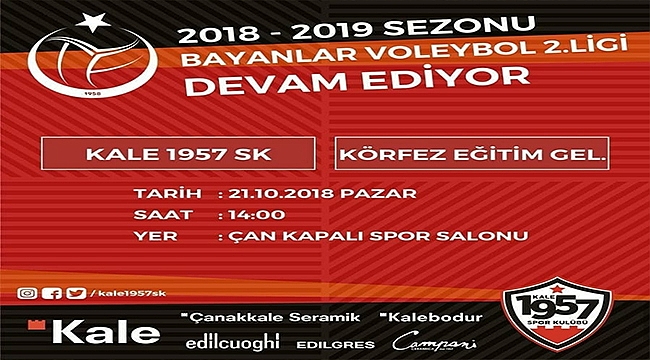 Kale 1957 SK, Körfez Eğitim Gel. Takımını Ağırlayacak