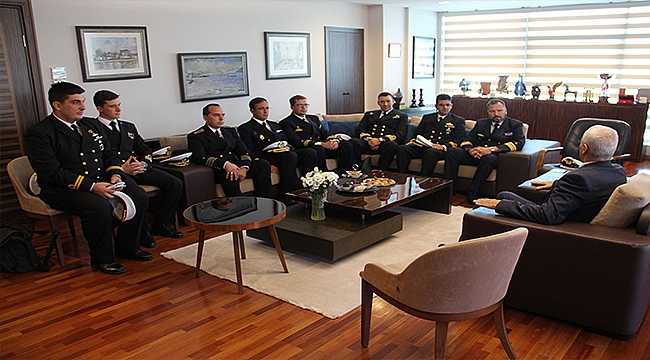 NATO Daimi Mayın Karşı Tedbirleri Deniz Görev Grubundan Belediyeye Ziyaret