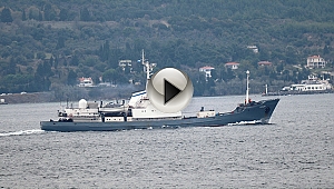 Rus askeri gemisi boğazdan geçti