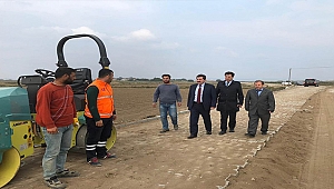 Vali Orhan TAVLI, Kumkale Orhaniye Tabyaları Yolunda İncelemelerde Bulundu