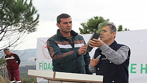 Biga'da öğrenciler fidan dikti