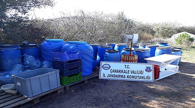 Çanakkale'de kaçak içki operasyonu