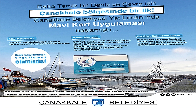 Daha Temiz Bir Deniz Ve Çevre İçin Mavi Kart Uygulaması Başladı