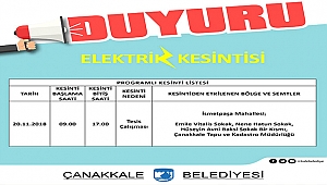 DİKKAT! Elektrik Kesintisi