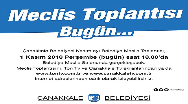 Meclis Toplantısı Bugün