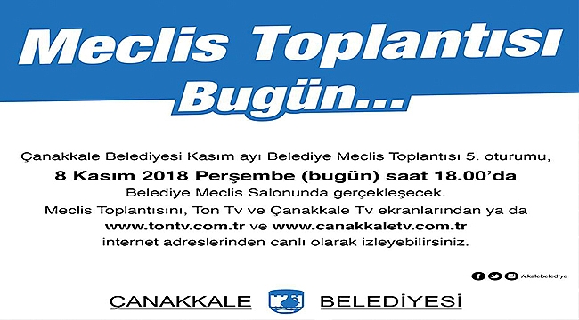 Meclis Toplantısı Bugün