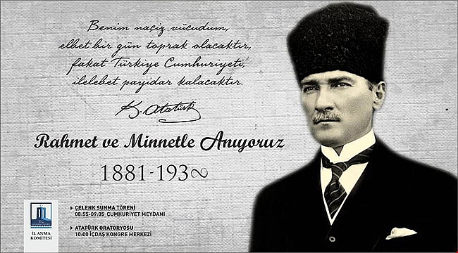 Vali Orhan TAVLI'nın "10 Kasım Gazi Mustafa Kemal Atatürk'ü Anma" Mesajı