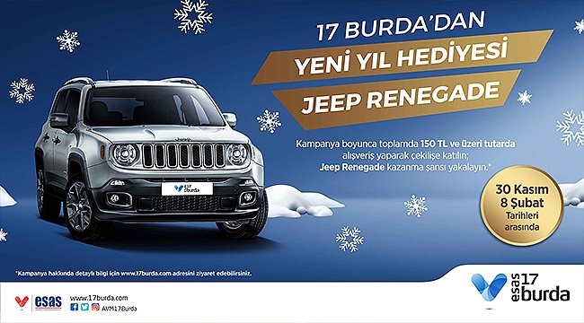 17 Burda AVM'den Yeni Yıl Hediyesi 'JEEP RENEGADE'