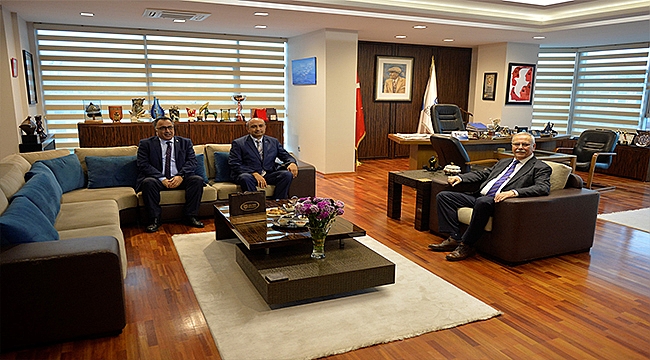 Havalimanı Müdürü Şahbaz'dan Başkan Gökhan'a Nezaket Ziyareti