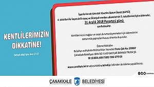 Kentlilerimizin Dikkatine…