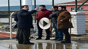 Lapseki Şehir Stadı Aydınlatılıyor