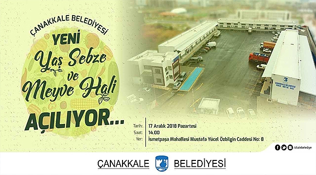 Yeni Yaş Sebze Ve Meyve Hali Açılıyor