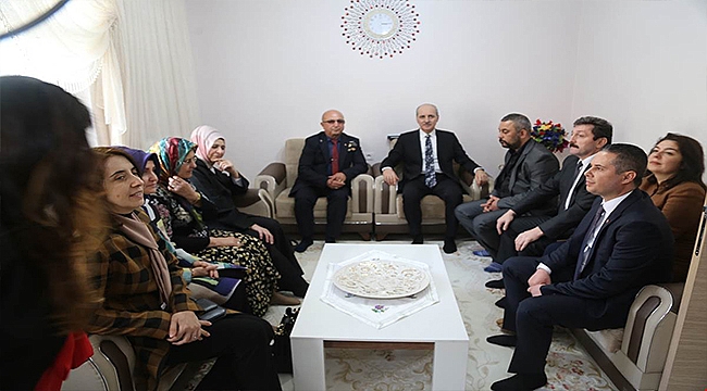 AK PARTİ GENEL BAŞKAN VEKİLİ NUMAN KURTULMUŞ, ŞEHİT AİLESİNİ ZİYARET ETTİ