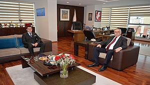 BAŞKAN GÖKHAN İDARE MAHKEMESİ BAŞKANI AKÇER'İ MAKAMINDA AĞIRLADI