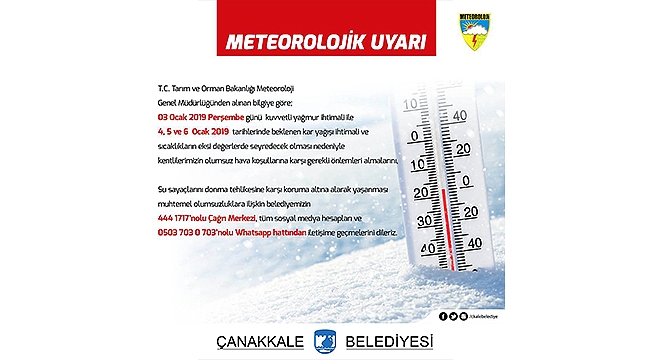 Meteorolojik Uyarı!