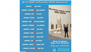MHP, ÇANAKKALE BELEDİYE VE BELDE BAŞKAN ADAYLARINI AÇIKLADI