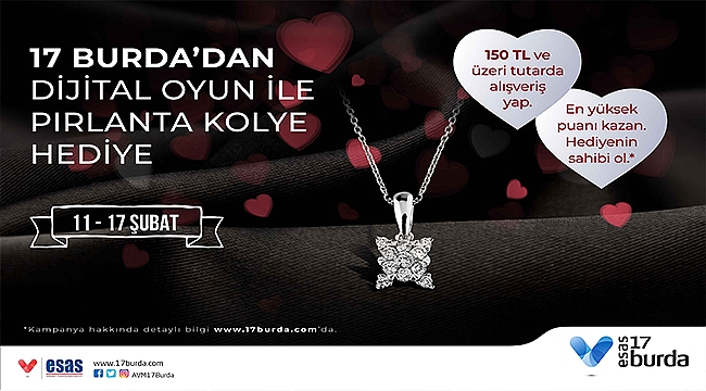 17 BURDA'DAN SEVGİLİLER GÜNÜ'NDE PIRLANTA KOLYE HEDİYE
