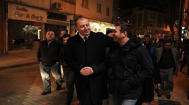 BAŞKAN IŞIK'TAN MİTİNG GİBİ KAHVE ZİYARETİ