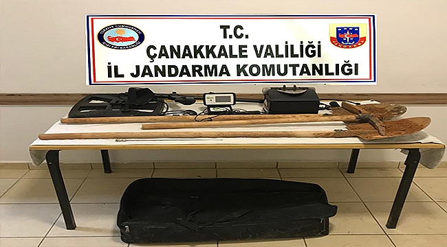 ÇANAKKALE'DE KAÇAK KAZI OPERASYONU