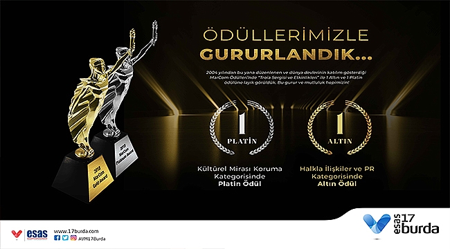 ESAS 17 BURDA AVM MARCOMAWARDS'DAN ÖDÜLLLERLE DÖNDÜ