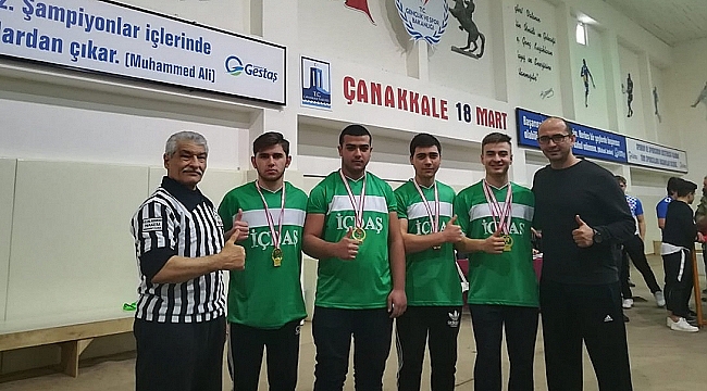 İÇDAŞ BİGA MESLEKİ VE TEKNİK ANADOLU LİSESİ BİLEK GÜREŞİ MÜSABAKALARINDA İL BİRİNCİSİ OLDU