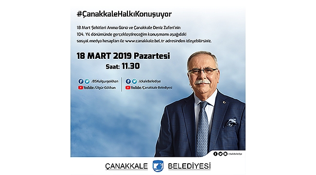 BAŞKAN GÖKHAN 18 MART KONUŞMASINI İNTERNETTEN YAPACAK