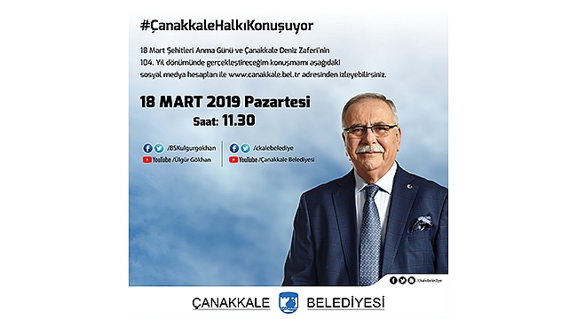 BAŞKAN GÖKHAN 18 MART KONUŞMASINI İNTERNETTEN YAPACAK