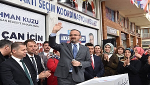 ÇAN'DA CUMHUR İTTİFAKI SEÇİM KOORDİNASYON MERKEZİ BÜYÜK BİR COŞKUYLA AÇILDI