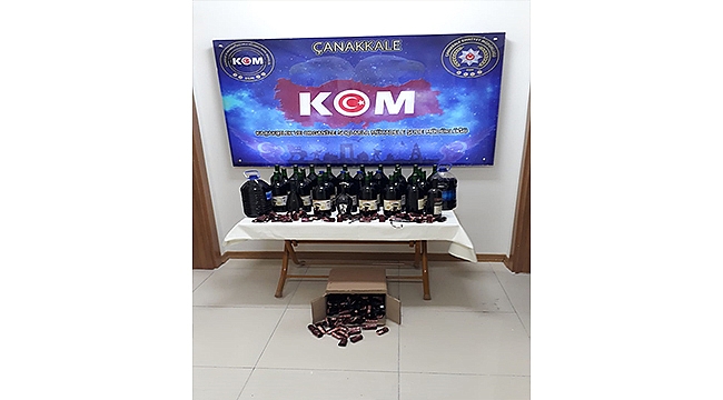 ÇANAKKALE'DE 7 BİN 313 LİTRE KAÇAK ŞARAP ELE GEÇİRİLDİ!