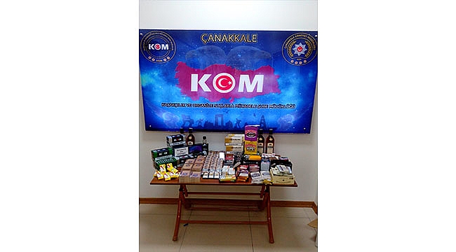 ÇANAKKALE'DE KAÇAK İÇKİ VE SİGARA OPERASYONU