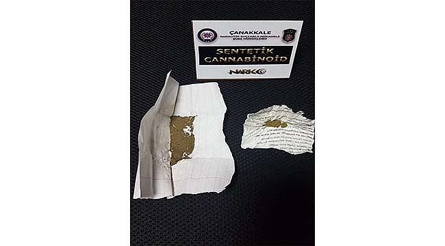 ÇANAKKALE'DE UYUŞTURUCU OPERASYONUNDA 1 KİŞİ TUTUKLANDI