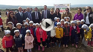  2 BİN 500 FİDAN TOPRAKLA BULUŞTU