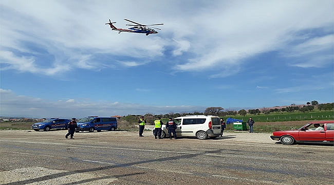 HAVADAN TRAFİK DENETİMİ YAPILDI