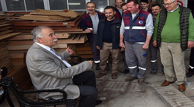 BAŞKAN GÖKHAN, ATÖLYEDE İNCELEMELERDE BULUNDU