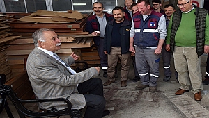 BAŞKAN GÖKHAN, ATÖLYEDE İNCELEMELERDE BULUNDU