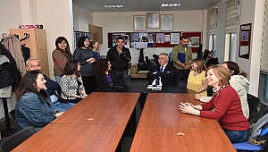 BAŞKAN GÖKHAN'DAN AKÇANSA GÜZEL SANATLAR LİSESİ'NE ZİYARET