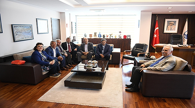 BAŞKAN GÖKHAN KONUKLARINI AĞIRLADI