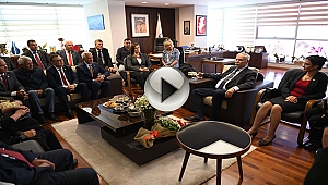 BAŞKAN GÖKHAN KONUKLARINI AĞIRLADI